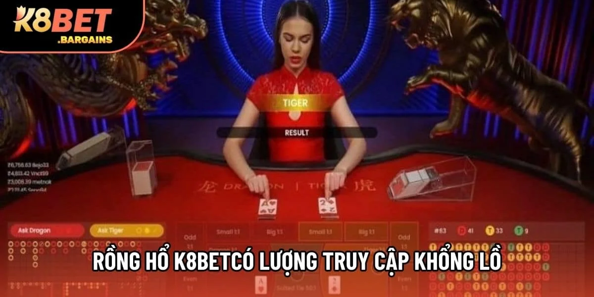 Rồng hổ K8bet có lượng truy cập khổng lồ